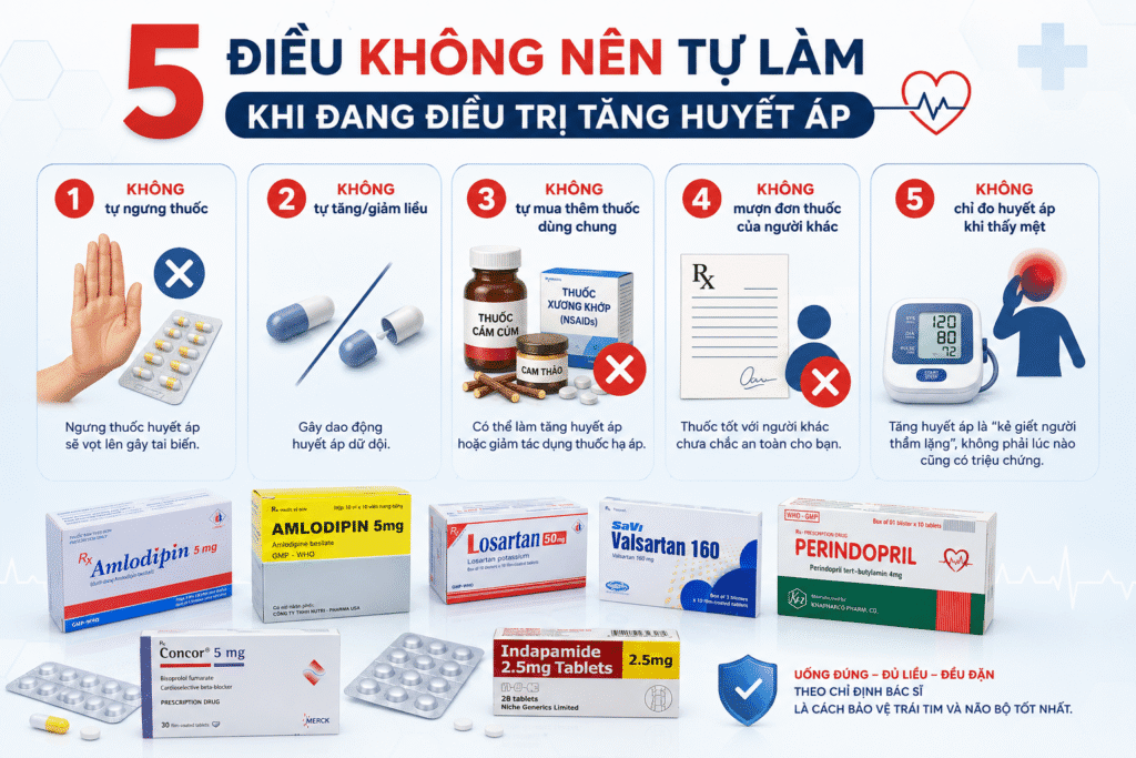 sử dụng thuốc huyết áp đúng cách 3 - olympia - 5 điều không nên tự làm