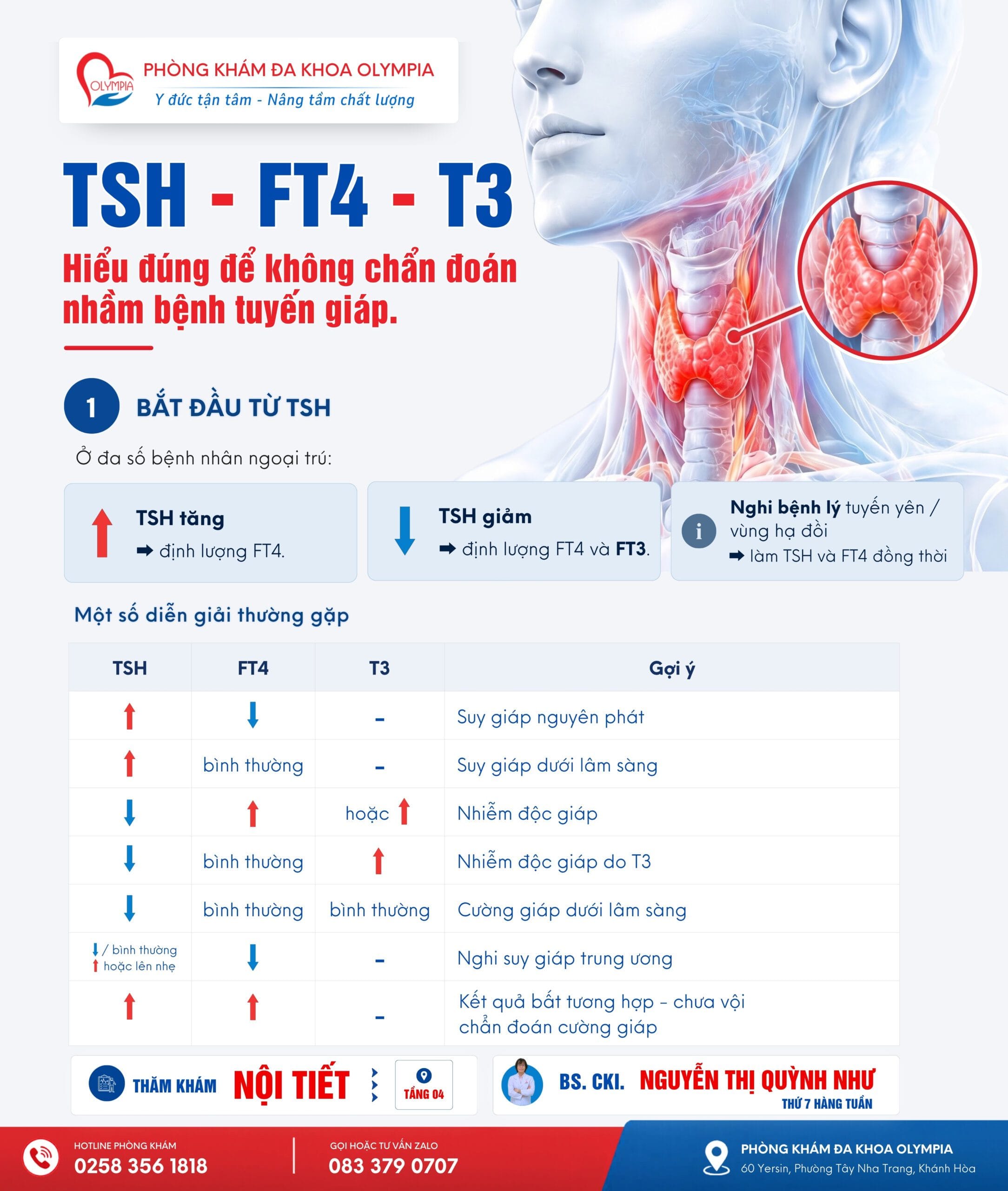 1 TSH - FT4 - T3