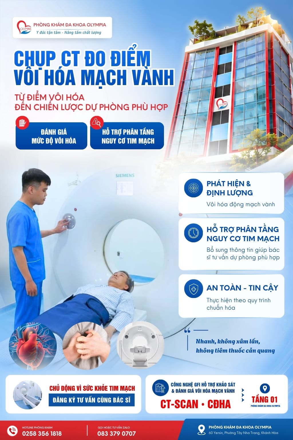CHỤP CT ĐO ĐIỂM VÔI HÓA MẠCH VÀNH - tại olympia nha trang