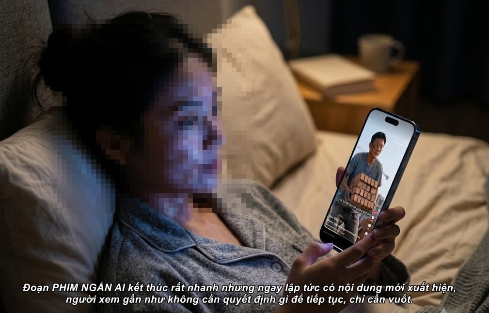 Đoạn PHIM NGẮN AI kết thúc rất nhanh nhưng ngay lập tức có nội dung mới xuất hiện,