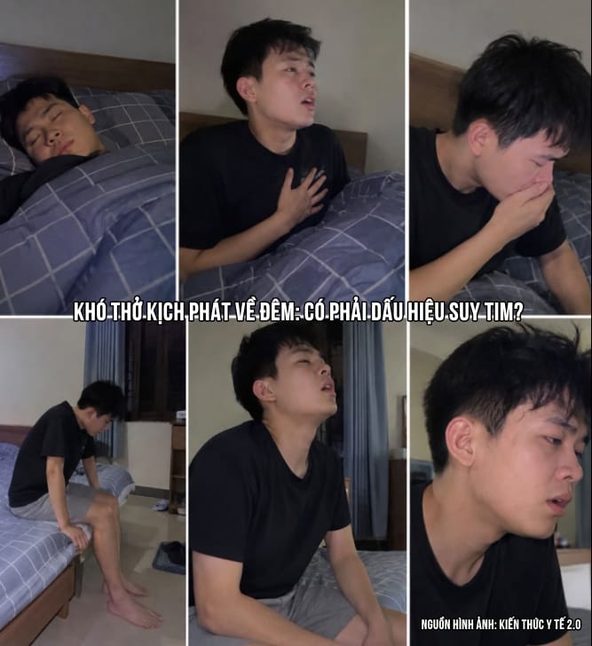 Khó thở kịch phát về đêm-Có phải dấu hiệu suy tim