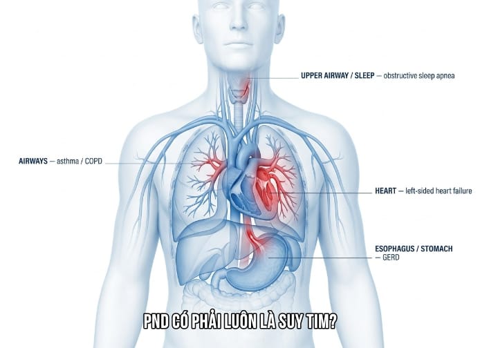 PND có phải luôn là suy tim