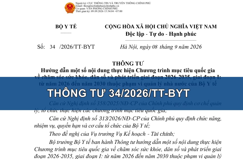 THÔNG TƯ 34-2026-TT-BYT
