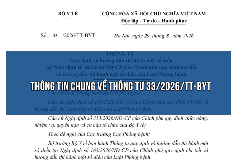 Thông tin chung về Thông tư 33/2026/TT-BYT