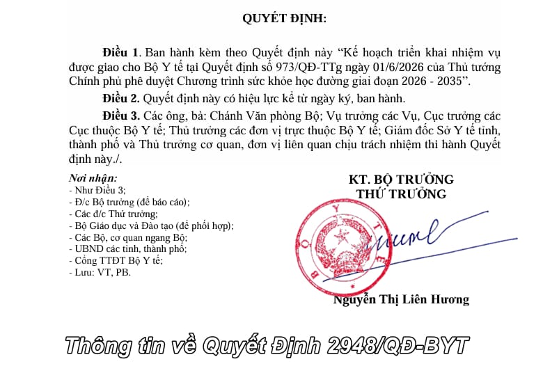 Thông tin về Quyết Định 2948-QĐ-BYT - 2