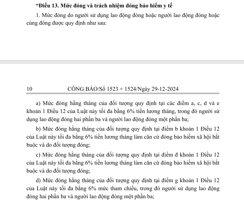 Các mức hưởng bảo hiểm y tế 100%, 95%, 80% theo Điều 22 Luật Bảo hiểm y tế sửa đổi 2024