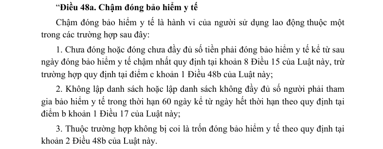 Chậm đóng, trốn đóng bảo hiểm y tế và biện pháp xử lý theo Luật 51/2024/QH15