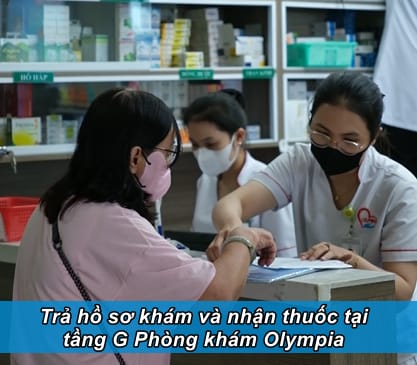 Trả hồ sơ khám tại tầng G Phòng khám Olympia